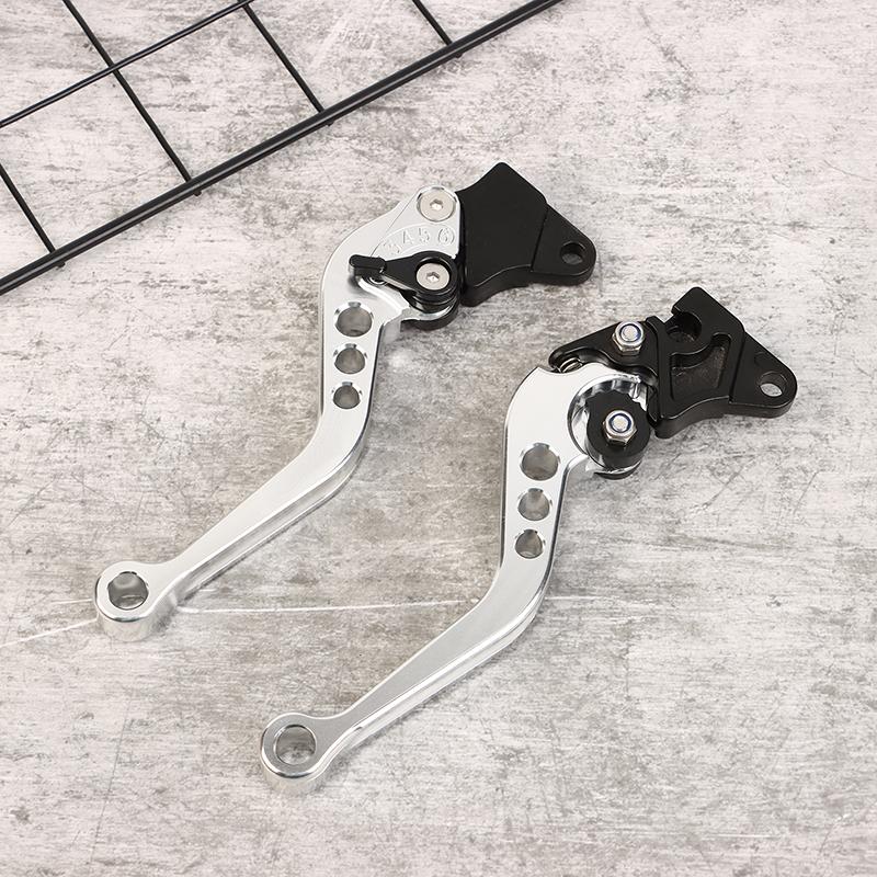 

Ручка тормоза мотоцикла Модификация мотоцикла Cnc Ручка сцепления Ручка рычага барабанного тормоза Регулируемый набор ручек на руль Для Cg125 серебряный