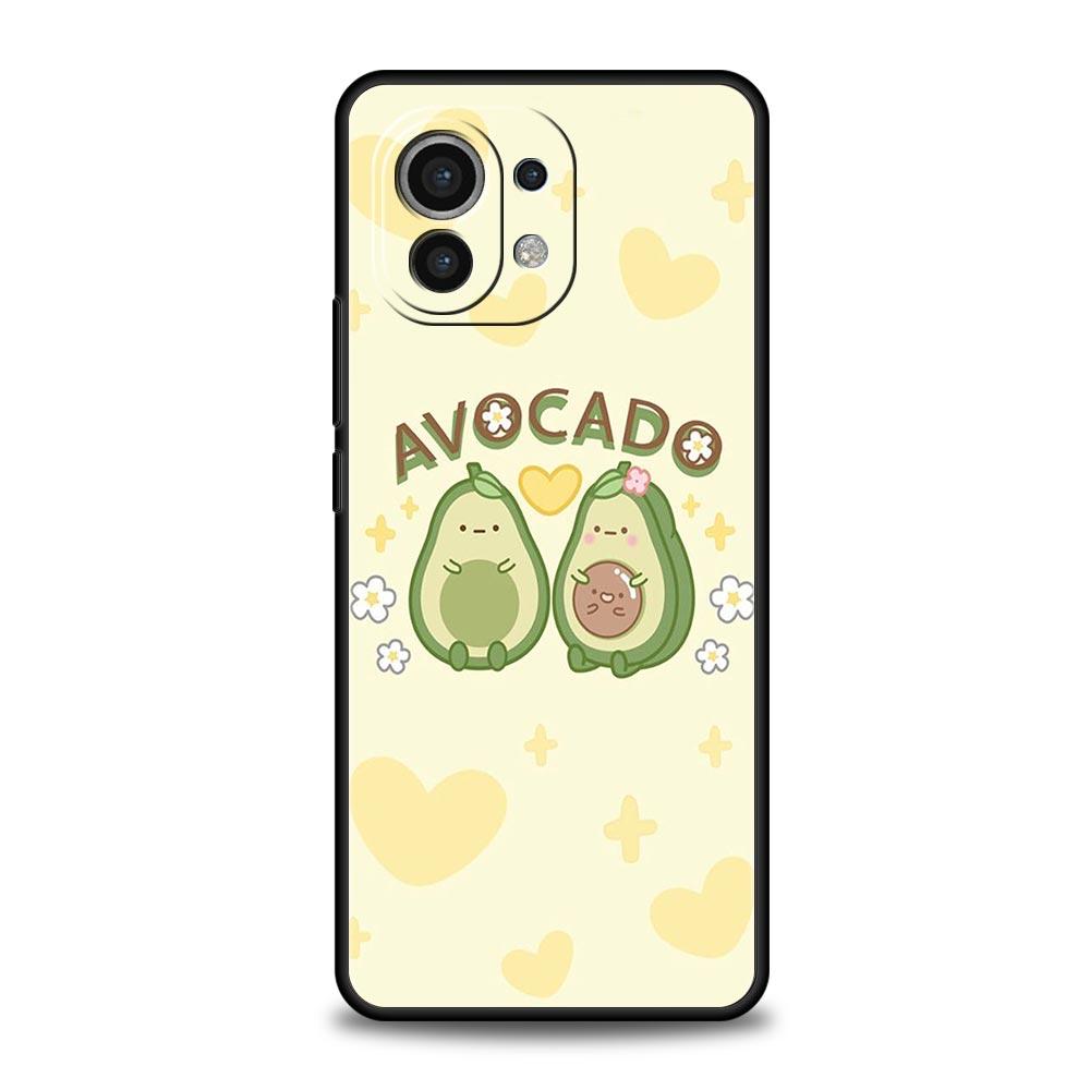 Cute Avocado Phone Case Cover for Xiaomi Mi 17 Pro Max 15 14 13 12 11 Ultra 15T 14T 13T 12T 11T Pro Lite Soft TPU Shell Fundas