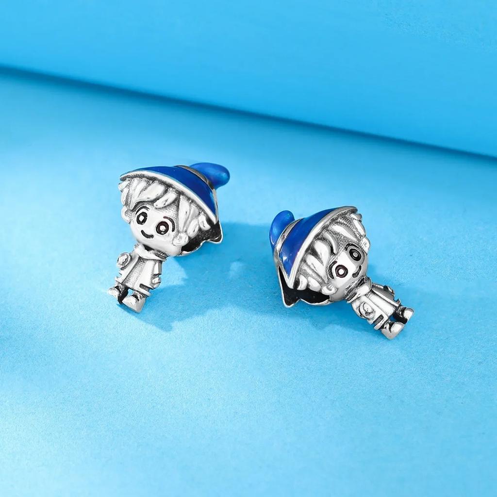 Halloween Leuchtender Magischer Hut Hexe Schwarze Katze Kürbis Charm Perle Kupfer Passend für Originalmarken Armband Schmuck Geschenk