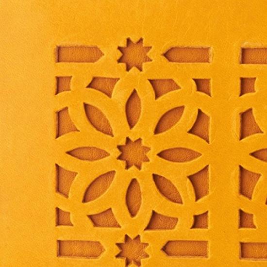 Runde lange Brieftasche mit Cutwork in Weinrot [Genten]