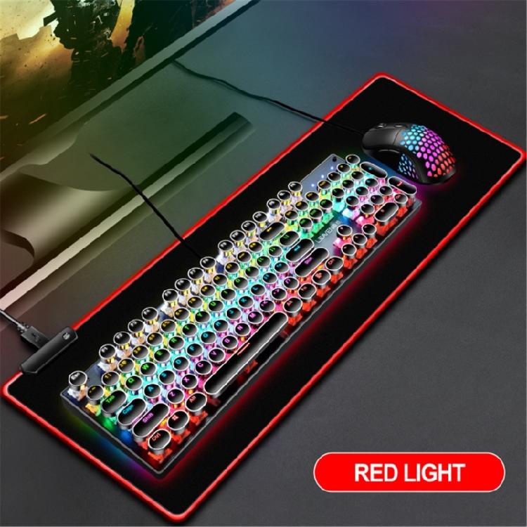 LED Gaming Mouse Pad Large Glowing LED Mousepad Antislip Rubber Base Computer Keyboard Desk Mouse Mat for Gaming