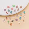 50/100pcs A-Z Alphabet Enamel Charms Colorful Metal Letter Pendants for DIY Jewelry Making Earrings Bracelet Necklace Accessorie