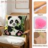 Latch Hook Kits for Adults Beginners Cute Animal Latch Hook Pillow Kit with Yarn Embroidered Fabric for Home Sofa Decor 17x17