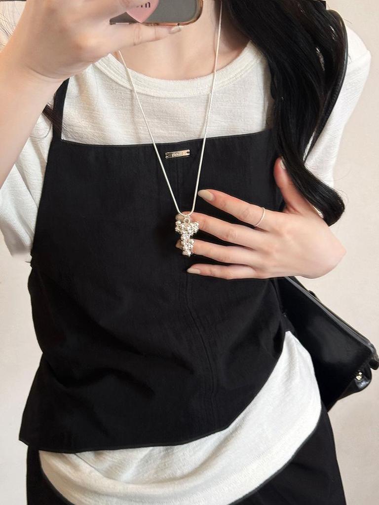 Böhmische Seestern-Halskette: Bunte Perlenkeramik Ethno-Stil mit gewebter Kordel für Damen