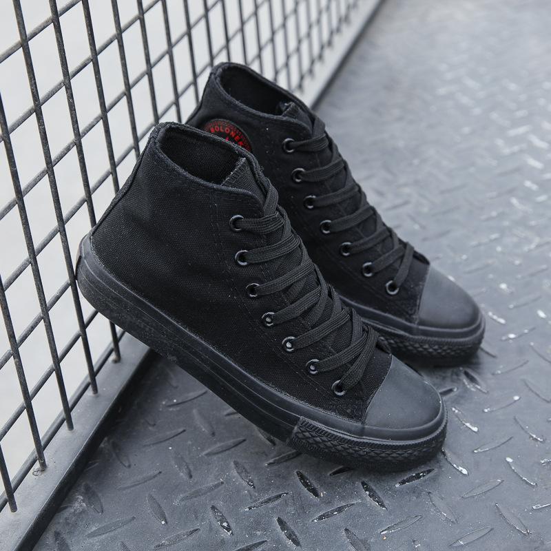 College-Stil Einfarbig Paar, High-Top Canvas Schuhe Männer Und Frauen Schuhe 1970 Retro