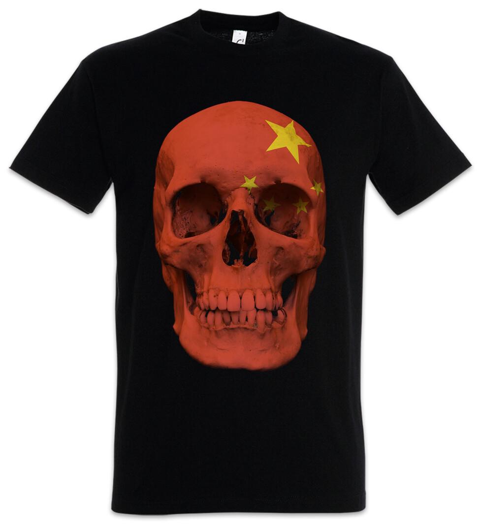 

CLASSIC CHINA SKULL FLAG T-Shirt Mens Womens Tees Top - Skull Banner Flag Biker MC L