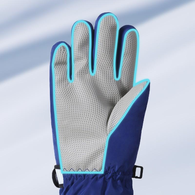 Kids Winter Ski Gloves Waterproof Windproof Thermal Lined Touchscreen Compatible Snowboarding Cycling Outdoor Activities