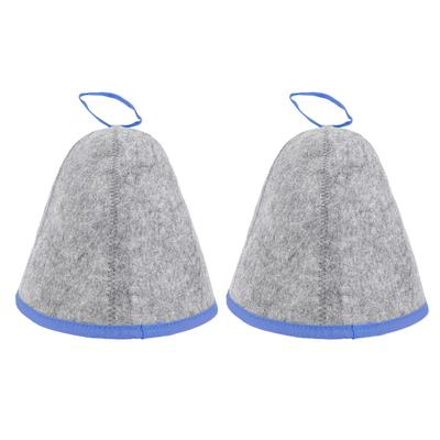 2 Stück Saunahüte Absorbierend Wärmeisolierend Tragbar Bade-Sauna Kopfbedeckung Unisex Bequem