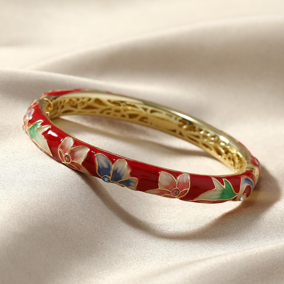 Cloisonné Émail Cloisonné Style Chinois Rétro Luxe Léger pour Femmes