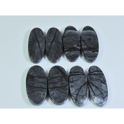 22-24MM Natürlicher Picasso-Jaspis Passendes Paar Ovaler Loser Edelstein 4er-Pack A-593