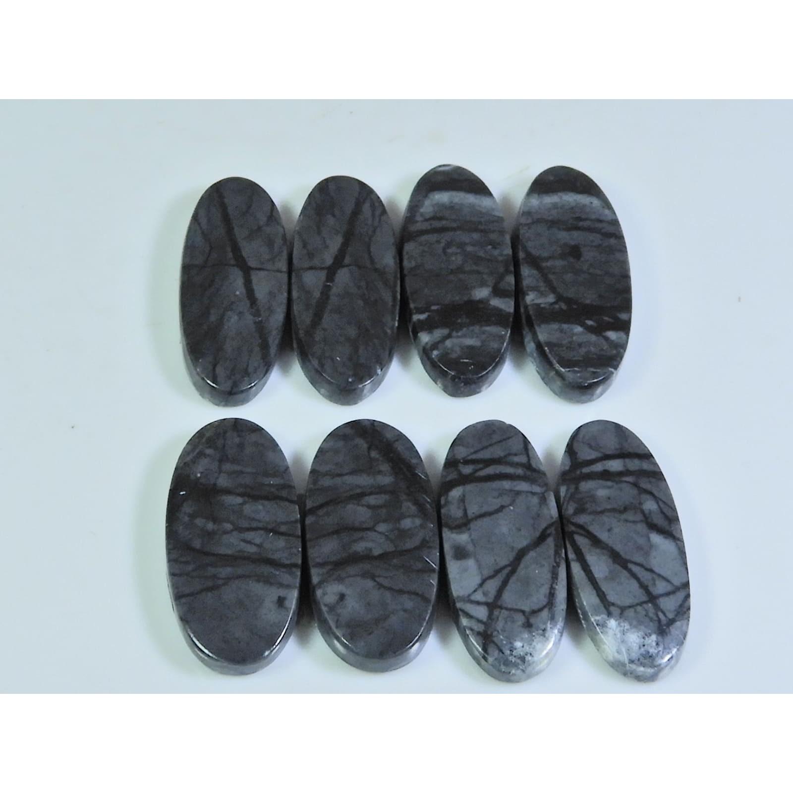 

22-24MM Natural picasso Jasper Matched Pair Oval Loose Gemstone 4Pair Lot A-593