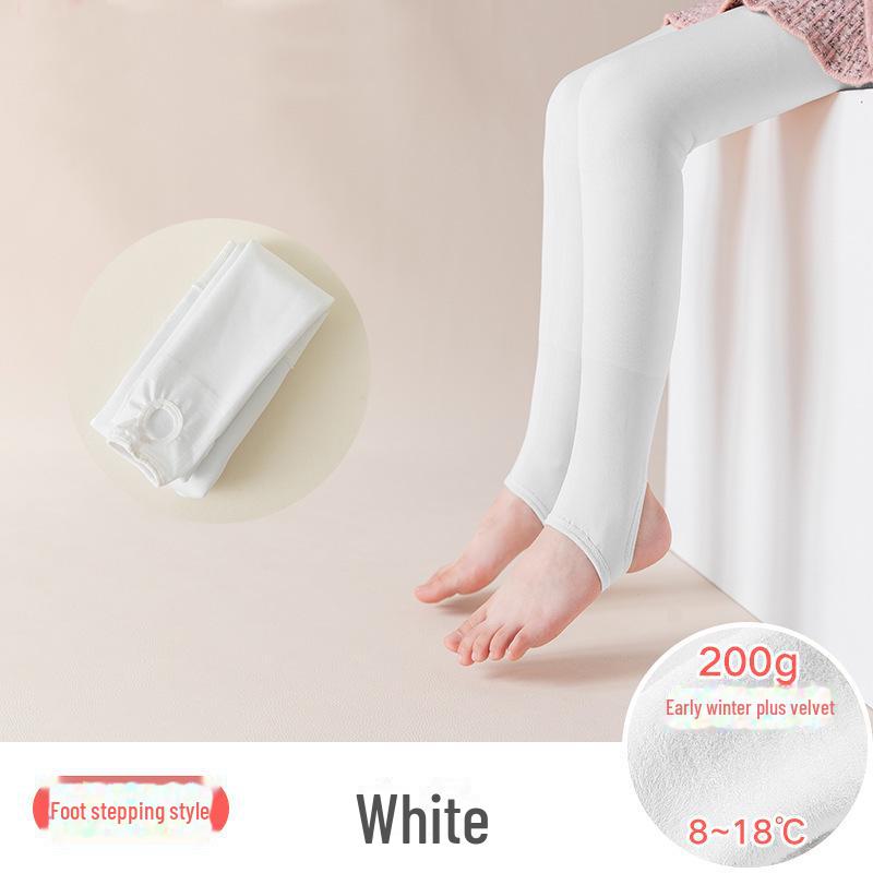 

Зимние танцевальные брюки для девочек из шерсти с рисунком «Коготь дракона» 1600D с белыми нейлоновыми носками stepping foot, S белый