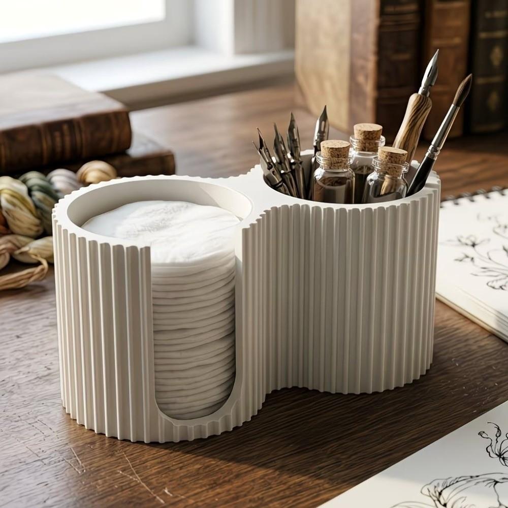 Minimalist Cotton Swab Holder 3D Printed Cotton Pad Holder Home Decoration