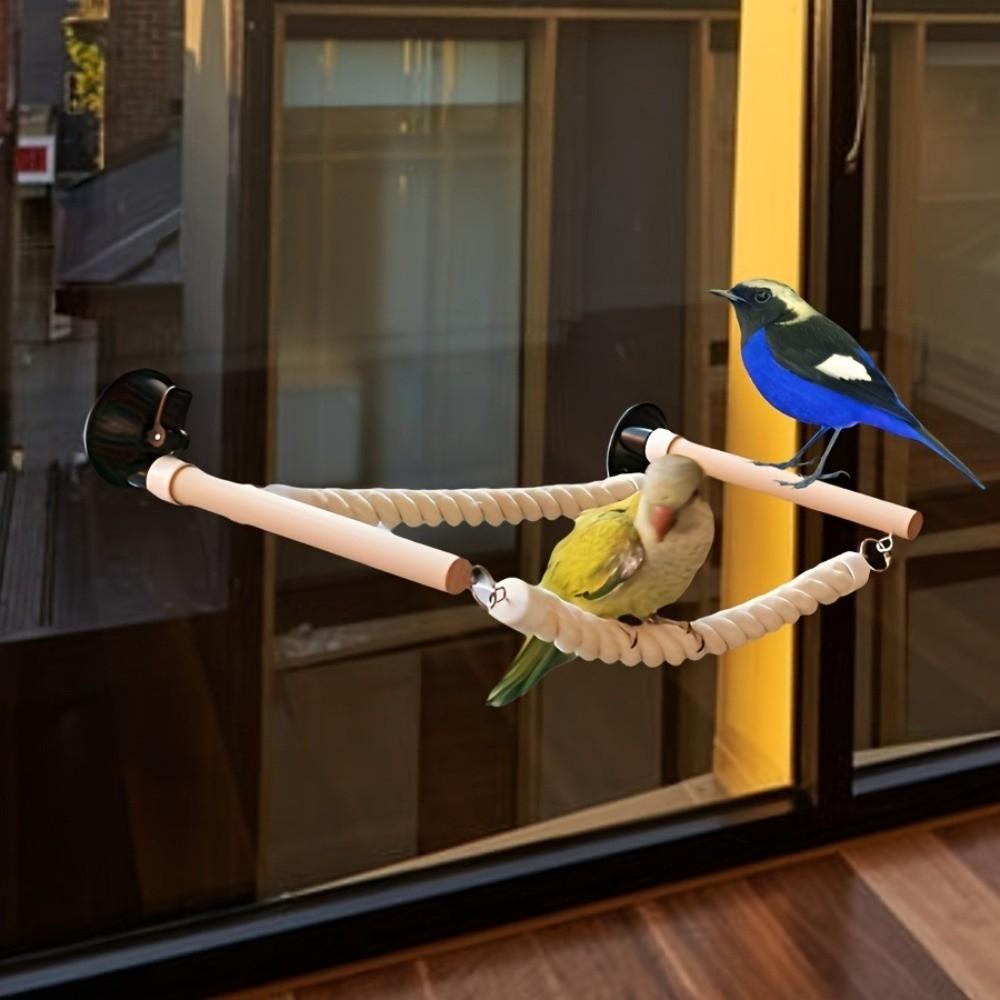 Suction Cup Parrot Climbing Perch Bite Resistant Hanging Bird Swing Toy Non-slip Bird Ladder Bridge Training Tool