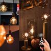 LVWIT LED Filament Bulb, Edison Lamp, E26 Base, Warm White, 60W Equivalent, Dimmable, Color Temperature Adjustable, with Remote Control, Set of 3