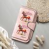 Women's Horse Print Faux Leather Long Wallet 