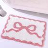 Pink Blue Bow Bathroom Rugs Coquette Aesthetic Cute Bath Mat  for Bedroom Kitchen Bathroom Floor