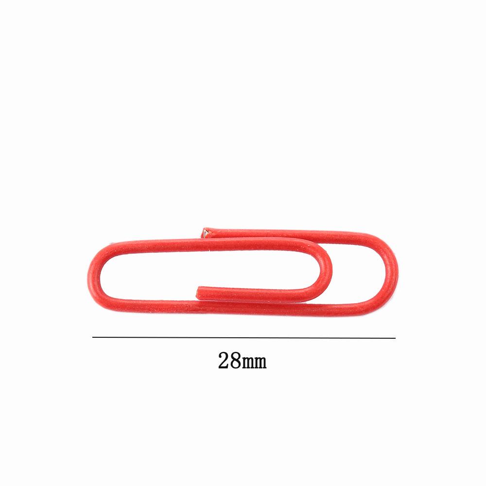 Student Office Anti-Rust Plastic-Coated Metal Paper Clips, 28mm White Binder Clips for Desktop Organization (Bulk Pack)