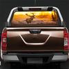 Forest Sunny Deer  Rear Window Sticker Perforated Window Graphic Sticker for SUV 135x36cm