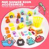 Pink Bathroom Role Play Set with Shower Vanity Laundry Cabinet Ironing Board - Ideal Christmas Thanksgiving New Year Gift