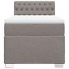 Vidaxl Letto Continentale Con Materasso, Taupe, Tessuto, 90X200 Cm