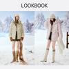 Xiangying Women's 2025 Winter Hooded 90% Duck Down Mid-Length Jacket