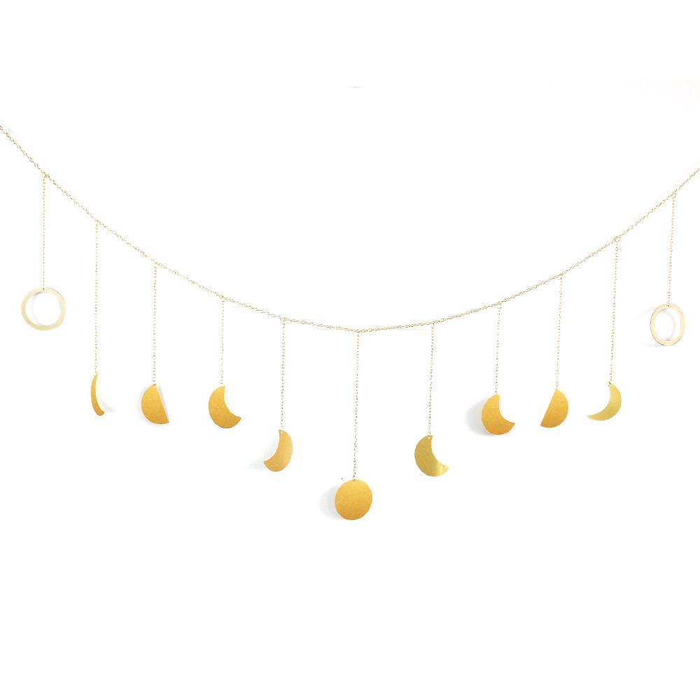 Nordic Style Star & Moon Wall Hanging - Children's Room Decoration