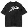 Hot Anime JoJo's Bizarre Adventure Dio Clothing Men Women Tshirts Washed Cotton Tee Retro Oversized T-shirt Harajuku T Shirt