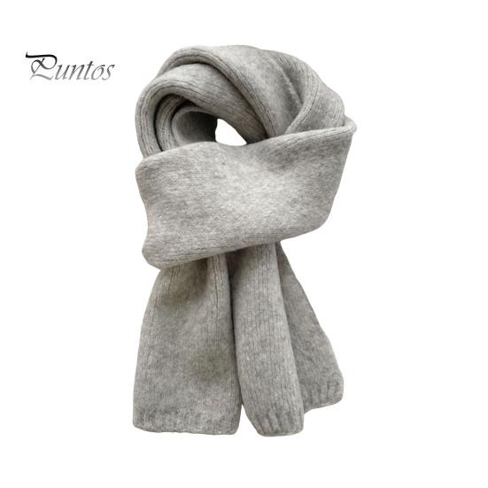 

Вязаный шарф, однотонный, утолщенный, теплый, женский шарф, термоповязка на шею для холодной погоды, повседневный шарф серый