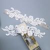 Water Soluble Lace Lace Wedding Accessories, White Polyester Lace Pair Flower Fabric Diy Lace Water Soluble Lace