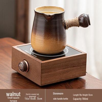 Chaxun Walnut Square Electric Ceramic Stove Set with XB Kettle