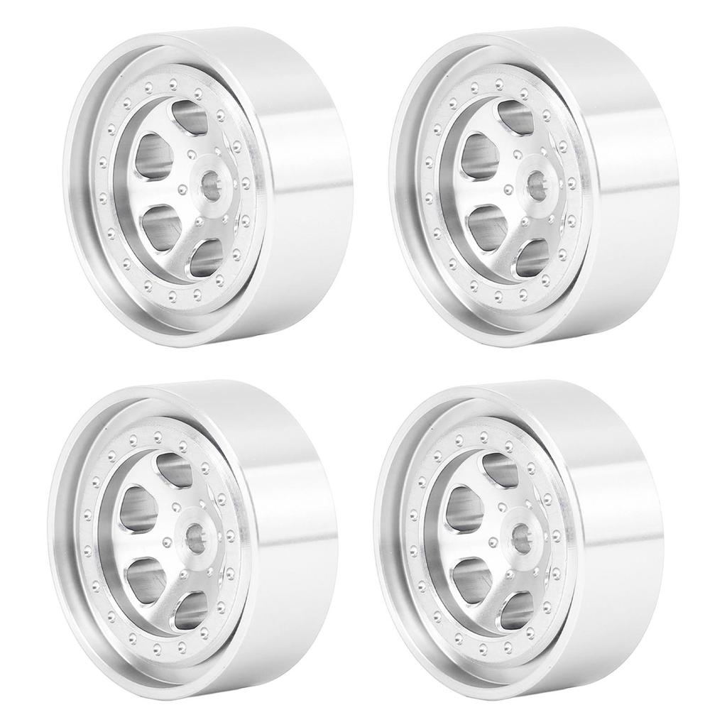 4pcs 1.3 Inches Wheels Rim Aluminum Alloy 6 Holes Wheel Rim Hubs for Traxxas TRX4M 1 18 RC Crawler