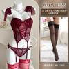 Sexy lace lace-up mesh erotic underwear pure desire wind small breasts gather shapewear hot temptation