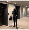 Men's Korean Style Mid-Neck Knit Sweater - Long Sleeve, Loose Fit, Solid Color, Autumn/Winter Layer