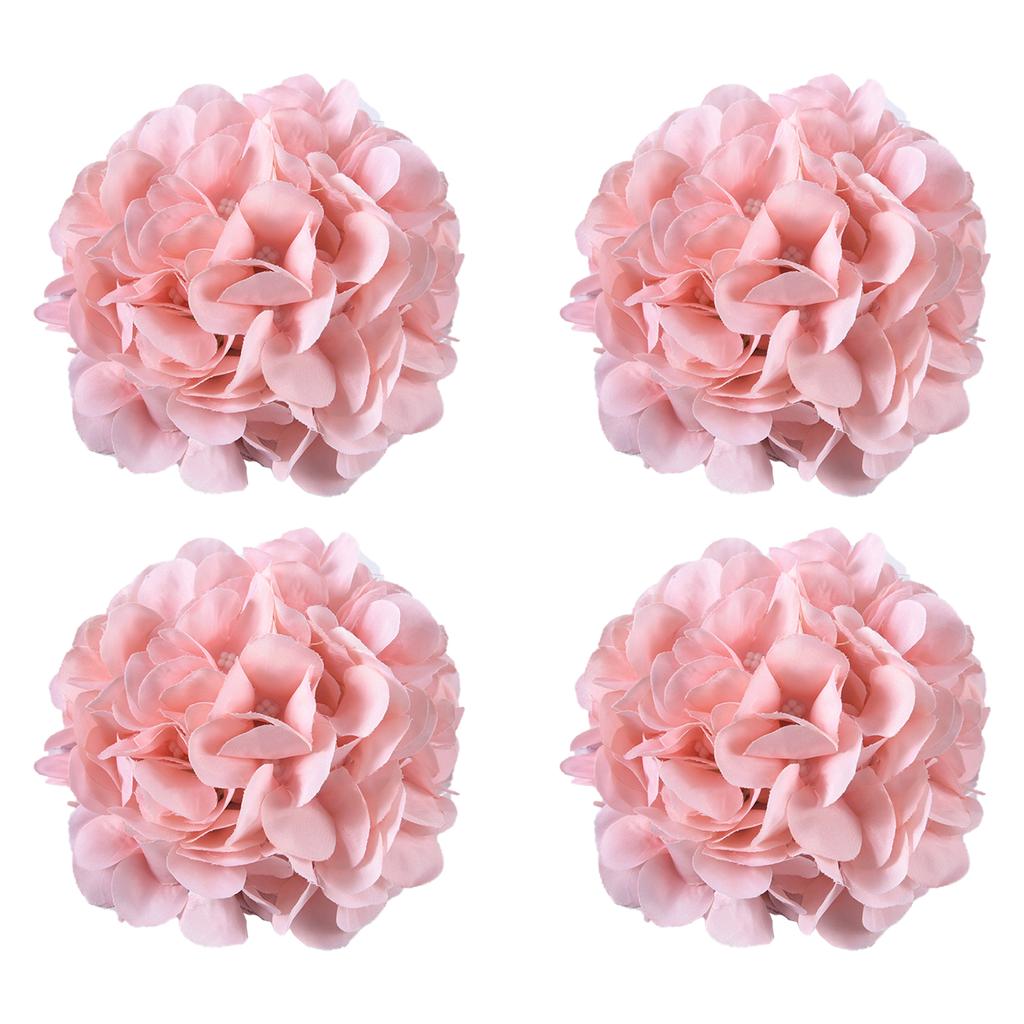 Set of 4 Artificial Flower Curtain Tiebacks Rope Drapes Holder Window Treatments Accessories for Bedroom and Living Room