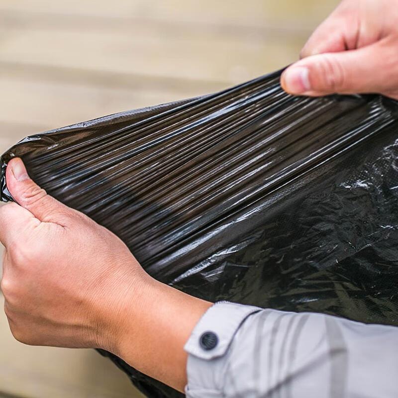 JINGRUIXIANG Large Thickened Black Trash Bags, 100 Count