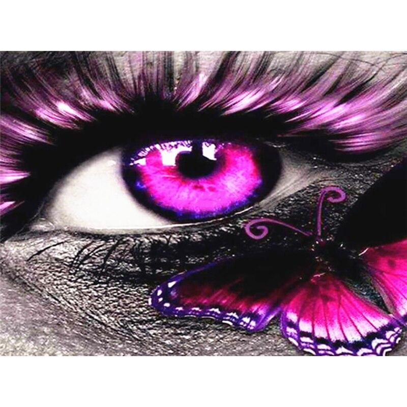 

Новый 5D DIY алмазная живопись женские глаза Алмазная вышивка крестиком полная круглая дрель ручная художественная поделка домашний декор подарок Full Round 20x25CM