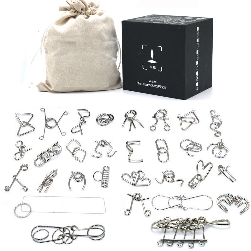 IQ Toys 8-teiliges Puzzle-Set - TikTok Trend Interlocking Rings