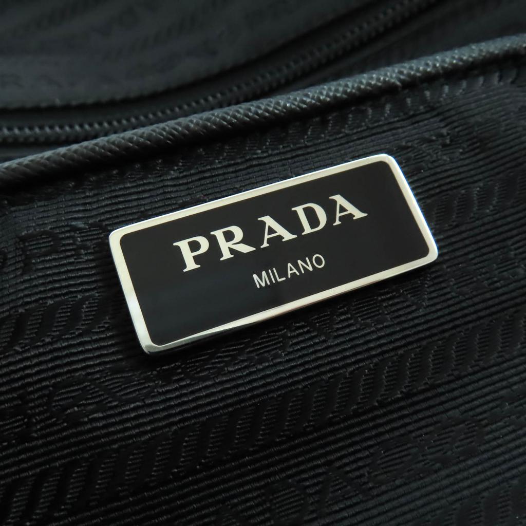 Great PRADA Tote Bag black Nylon Women 1BG189 Used