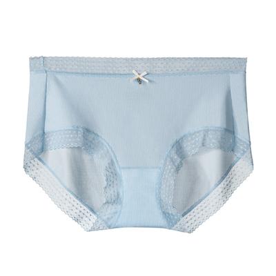 Culotte en soie glacée, sous-vêtements respirants, slip à séchage rapide, bord en dentelle, sous-vêtement Triangle pour jeunes filles