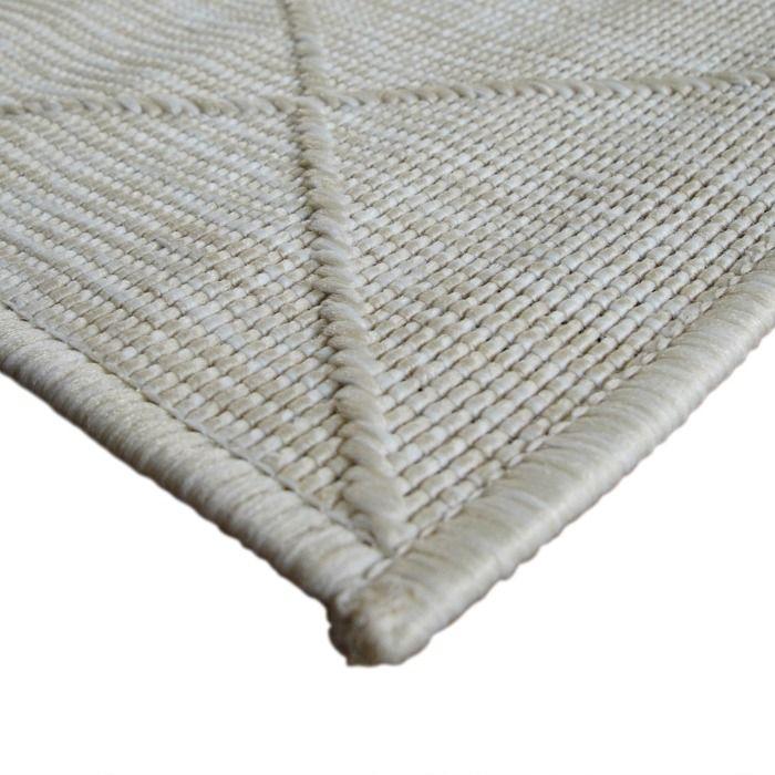 Tapis moderne à motif losange beige 80x150