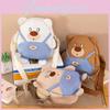 Childrens Cartoon Bear Nylon Crossbody Bag For School And Daily Use