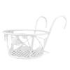 Fence Flower Pot Holder Metal Hanging Basket with Double Hook Over The Rail Potted Plant Holder for Railings Balcony Fence Terrace