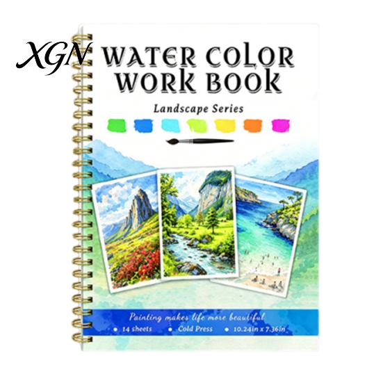 Creative Color Matching Practice Book Watercolor Coloring Book, Clean And Bright Patterns Design, Thick Art Supplies for Kids Painting Paper