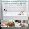 Foldable Bathtub Cover Cover, 63x31.5in Waterproof Bath Insulation Tray, PVC Shutter Dust Board Lid Fit Most Tubs for Home Bathtubs Bathroom
