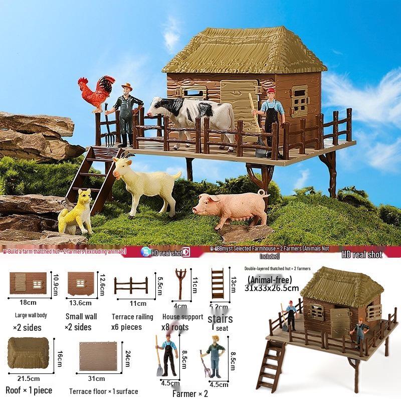 Playhouse Simulation Animal Model Toys for Early Education, Ages 1-3+ - Ideal Birthday Gift for Boys and Girls.