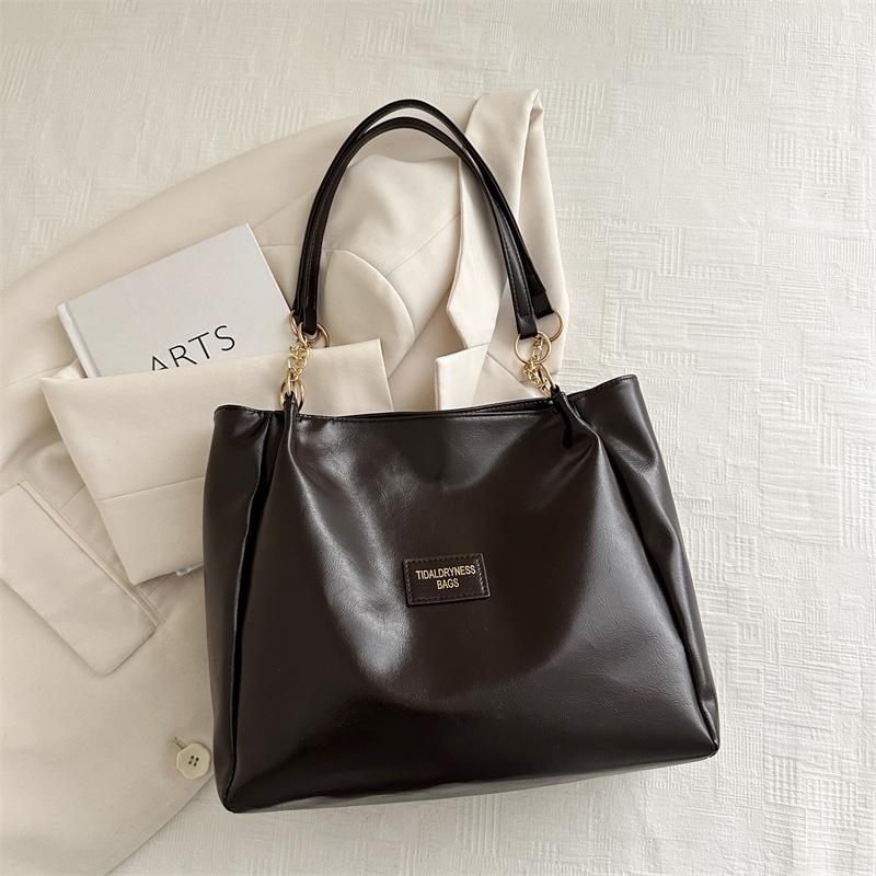 Vintage Große Kapazität Tote Tasche Mode Schulter Tasche Pendler Unterarm Tasche Tasche Frauen