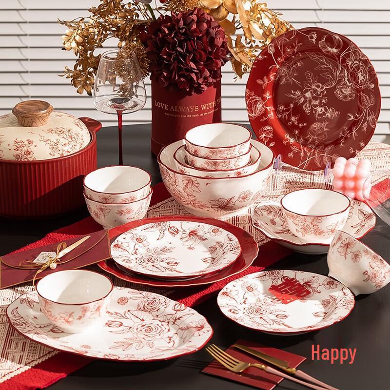 Service de table en céramique KANGMO Style Crème 60 pièces