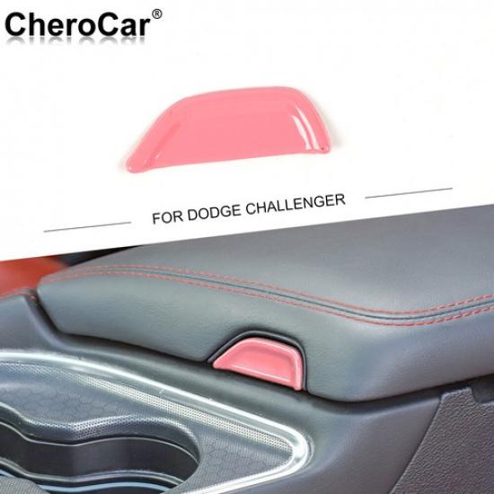 Armrest Box Switch Button Cover Trim Bezel for Dodge Challenger 2015+Pink Parts