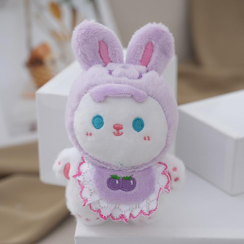 Adorable Bunny Plush Doll Keychain Soft Stuffed Animal Bag Charm Cute Toy